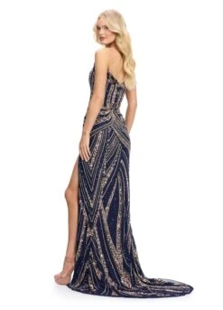 Hera Gown 26 Hera Gown -Naked Dresses Store 11236 RoseGoldNavy ASHLEYlauren Hera Gown. Back