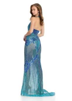 Lozaro Gown -Naked Dresses Store 11956 TurquoiseRoyal 2