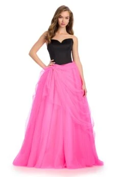 Florrie Gown -Naked Dresses Store 11984 ASHLEYlauren Florrie Evening Gown. Black Hot Pink