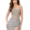Diamond Mini Dress 40 Diamond Mini Dress -Naked Dresses Store 4564 Silver 1
