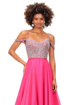 Marcella Gown 11 Marcella Gown -Naked Dresses Store ASHELYlauren 11253 Hot Pink Marcella Evening Gown. Close Up