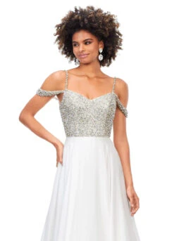 Marcella Gown 17 Marcella Gown -Naked Dresses Store ASHELYlauren 11253 White Marcella Evening Gown. Close Up