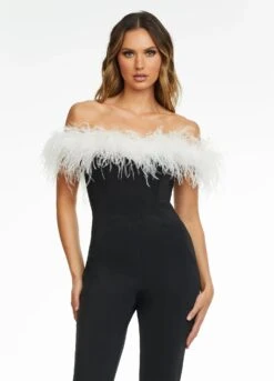 Miron Jumpsuit -Naked Dresses Store ASHLEYlauren 11100 Black Miron Jumpsuit. Close Up