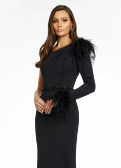 Isla Gown -Naked Dresses Store ASHLEYlauren 11131 Black Isla Evening Gown. Close Up