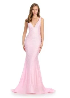 Misha Gown -Naked Dresses Store ASHLEYlauren 112030 Ice Pink Misha Evening Gown