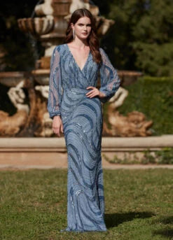 Danica Gown -Naked Dresses Store ASHLEYlauren 11210 Blue Danica Evening Gown. Editorial