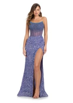 Idol Gown 34 Idol Gown -Naked Dresses Store ASHLEYlauren 11238 Periwinkle Idol Evening Gown