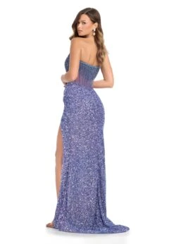 Idol Gown 35 Idol Gown -Naked Dresses Store ASHLEYlauren 11238 Periwinkle Idol Evening Gown Back