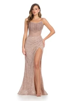 Idol Gown 24 Idol Gown -Naked Dresses Store ASHLEYlauren 11238 Rose Gold Idol Evening Gown
