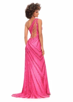 Kourt Gown -Naked Dresses Store ASHLEYlauren 11244 Pink Kourt Evening Gown.Back
