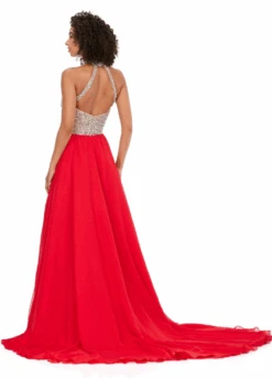 Kara Gown -Naked Dresses Store ASHLEYlauren 11248 Red Kara Evening Gown. Back