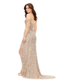 Leonie Gown -Naked Dresses Store ASHLEYlauren 11257 Nude Leonie Evening Gown. Back