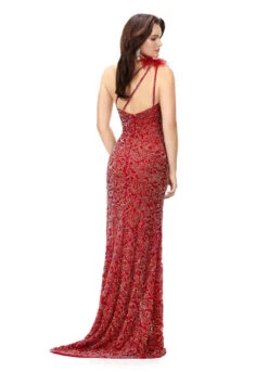 Duchess Gown -Naked Dresses Store ASHLEYlauren 11277 Red Duchess Evening Gown. Back
