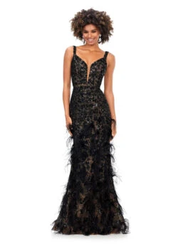 Ava Gown -Naked Dresses Store ASHLEYlauren 11279 Black Ava Evening Gown