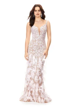 Ava Gown -Naked Dresses Store ASHLEYlauren 11279 White Ava Evening Gown