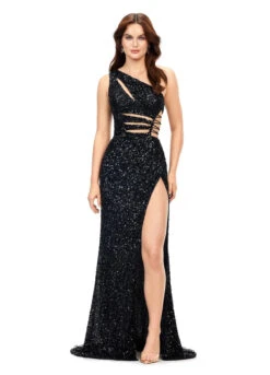Zafira Gown -Naked Dresses Store ASHLEYlauren 11288 Black Zafira Evening Gown