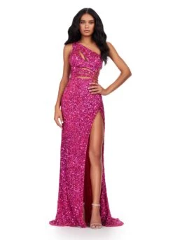 Zafira Gown -Naked Dresses Store ASHLEYlauren 11288 Fuchsia Zafira Evening Gown