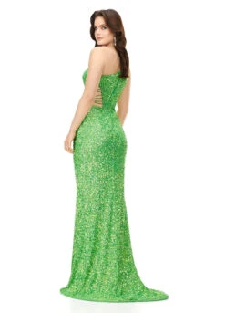 Zafira Gown -Naked Dresses Store ASHLEYlauren 11288 Green Zafira Evening Gown Back