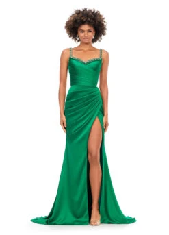 Jules Gown -Naked Dresses Store ASHLEYlauren 11298 Emerald Jules Evening Gown
