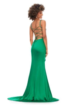 Jules Gown -Naked Dresses Store ASHLEYlauren 11298 Emerald Jules Evening Gown. Back