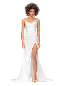 Jules Gown -Naked Dresses Store ASHLEYlauren 11298 White Jules Evening Gown