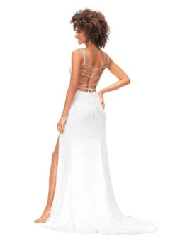 Jules Gown -Naked Dresses Store ASHLEYlauren 11298 White Jules Evening Gown. Back