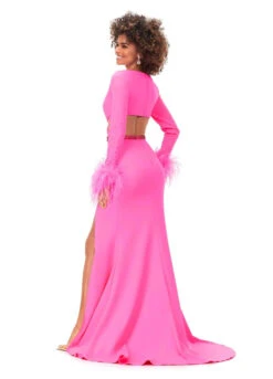 Larna Gown -Naked Dresses Store ASHLEYlauren 11308 Pink Larna Evening Gown. Back
