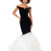 Regan Gown -Naked Dresses Store ASHLEYlauren 11312 Black White Regan Evening Gown