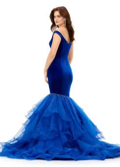 Regan Gown -Naked Dresses Store ASHLEYlauren 11312 Royal Blue Regan Evening Gown. Back