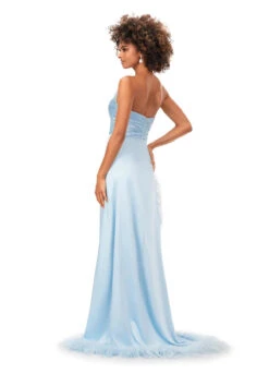 Carina Gown -Naked Dresses Store ASHLEYlauren 11313 Light Blue Carina Evening Gown. Back