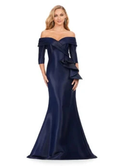 Celina Gown -Naked Dresses Store ASHLEYlauren 11324 Navy Celina Gown