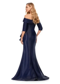 Celina Gown -Naked Dresses Store ASHLEYlauren 11324 Navy Celina Gown. Back
