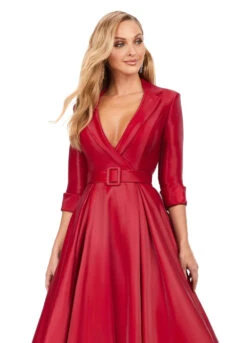 Felicity Gown -Naked Dresses Store ASHLEYlauren 11326 Red Felicity Evening Gown. Close Up