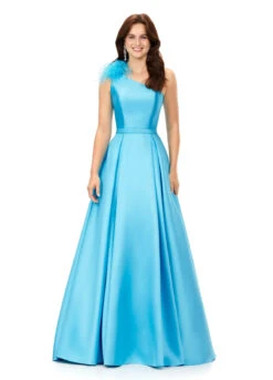 Luxe Gown -Naked Dresses Store ASHLEYlauren 11336 Aqua Luxe Evening Gown