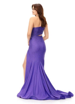 Billie Gown -Naked Dresses Store ASHLEYlauren 11337 Purple Billie Evening Gown. Back