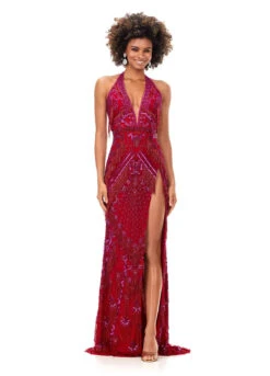 Neveah Gown -Naked Dresses Store ASHLEYlauren 11341 Red Neveah Evening Gown