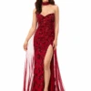 Cristal Gown -Naked Dresses Store ASHLEYlauren 11351 Red Cristal Evening Gown