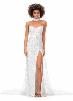 Cristal Gown -Naked Dresses Store ASHLEYlauren 11351 White Cristal Evening Gown