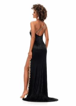 Posy Gown -Naked Dresses Store ASHLEYlauren 11352 Black Posy Evening Gown.Back