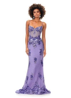 Audrina Gown -Naked Dresses Store ASHLEYlauren 11362 Lilac Audrina Evening Gown