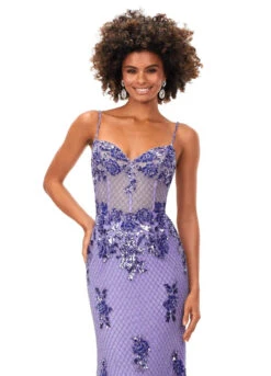 Audrina Gown -Naked Dresses Store ASHLEYlauren 11362 Lilac Audrina Evening Gown. Back