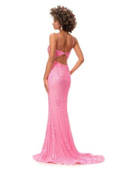Audrina Gown -Naked Dresses Store ASHLEYlauren 11362 Pink Audrina Evening Gown. Back