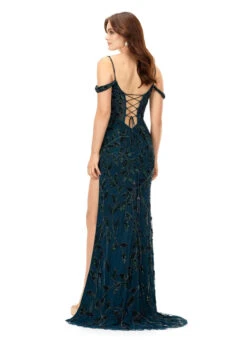 Blakely Gown -Naked Dresses Store ASHLEYlauren 11365 Green Blakely Evening Gown. Back