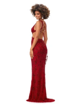 Jersey Gown 22 Jersey Gown -Naked Dresses Store ASHLEYlauren 11366 Red Jersey Evening Gown. Back