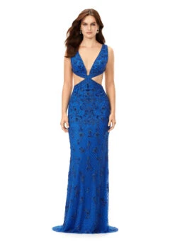 Jersey Gown 15 Jersey Gown -Naked Dresses Store ASHLEYlauren 11366 Royal Blue Jersey Evening Gown