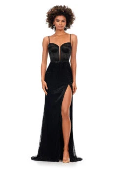 Astrid Gown -Naked Dresses Store ASHLEYlauren 11369 Black Astrid Evening Gown