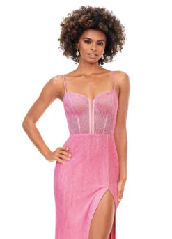 Astrid Gown -Naked Dresses Store ASHLEYlauren 11369 Pink Astrid Evening Gown. Close Up