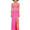 Jasmine Two Piece Gown -Naked Dresses Store ASHLEYlauren 11370 Hot Pink Two Piece Gown