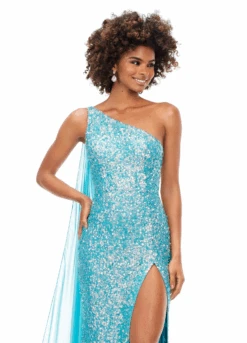 Miron Gown 25 Miron Gown -Naked Dresses Store ASHLEYlauren 11371 Aqua Miron Evening Gown.Close Up