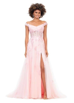 Yasmina Gown -Naked Dresses Store ASHLEYlauren 11376 Pink Yasmina Evening Gown